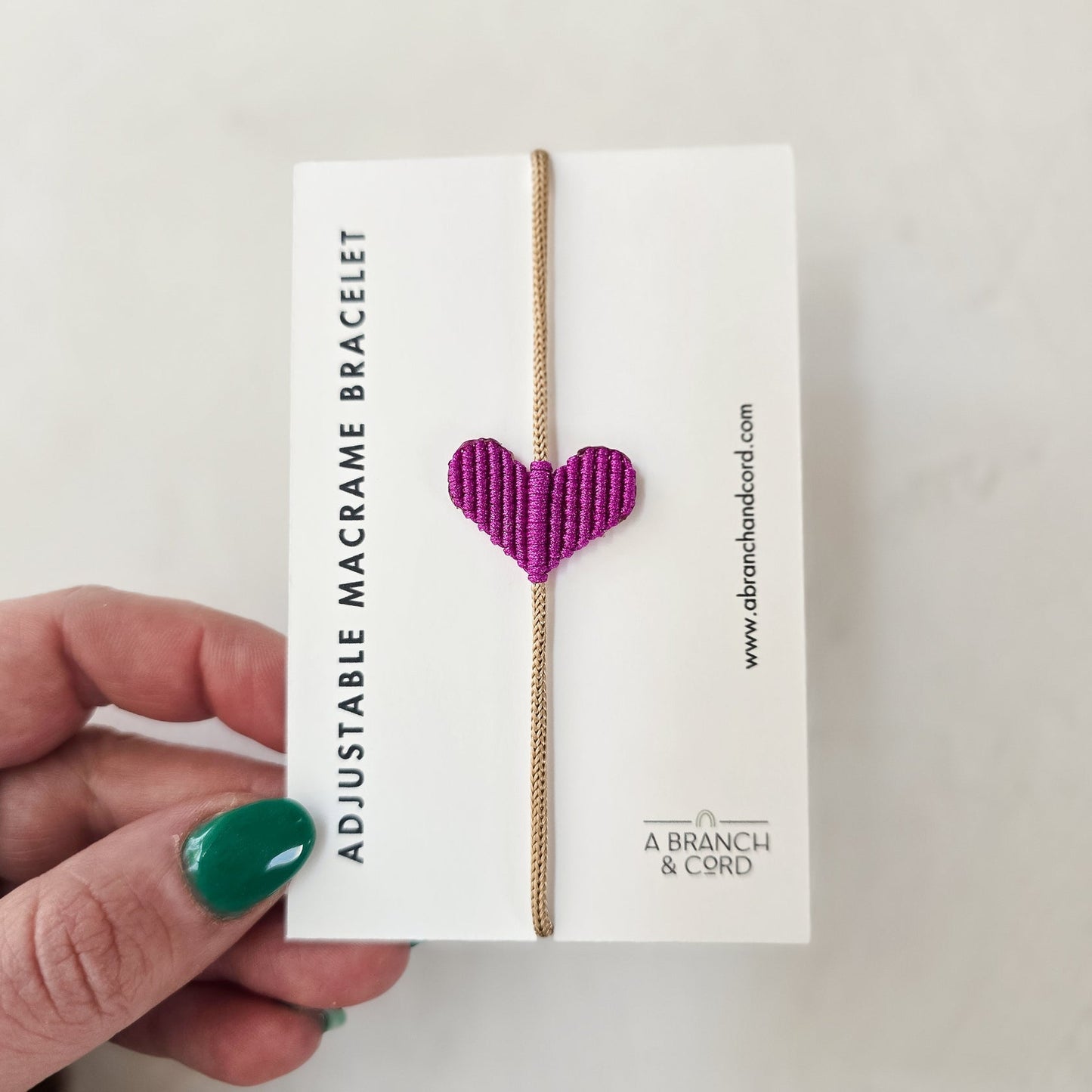 Heart Macrame Bracelet