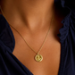Anchor Coin Necklace-Gold