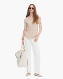 Slub Jersey Classic V-Neck-Dune