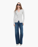Cotton Cashmere Ribbed Cardigan