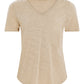 Slub Jersey Classic V-Neck-Dune