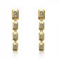 Gold Labradorite Beryl Earrings E-301