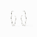 Silver Gardenia Hoop-M