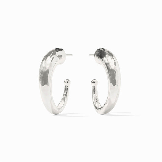 Silver Hammered Hoop-M