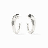 Silver Hammered Hoop-M