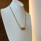 Rounded Box with Bar Necklace