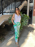Hawaiian Print Wide Leg Pant