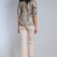 Coated Kick Flare Crop Jean