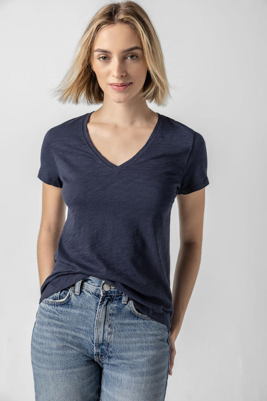 V-neck Short Sleeve Tee
