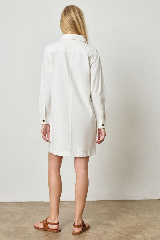 Split Neck Collar Dress
