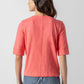 Cuffed Sleeve Split Neck