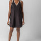 Crochet Trim V-Neck Dress