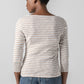 Striped 3/4 Boatneck