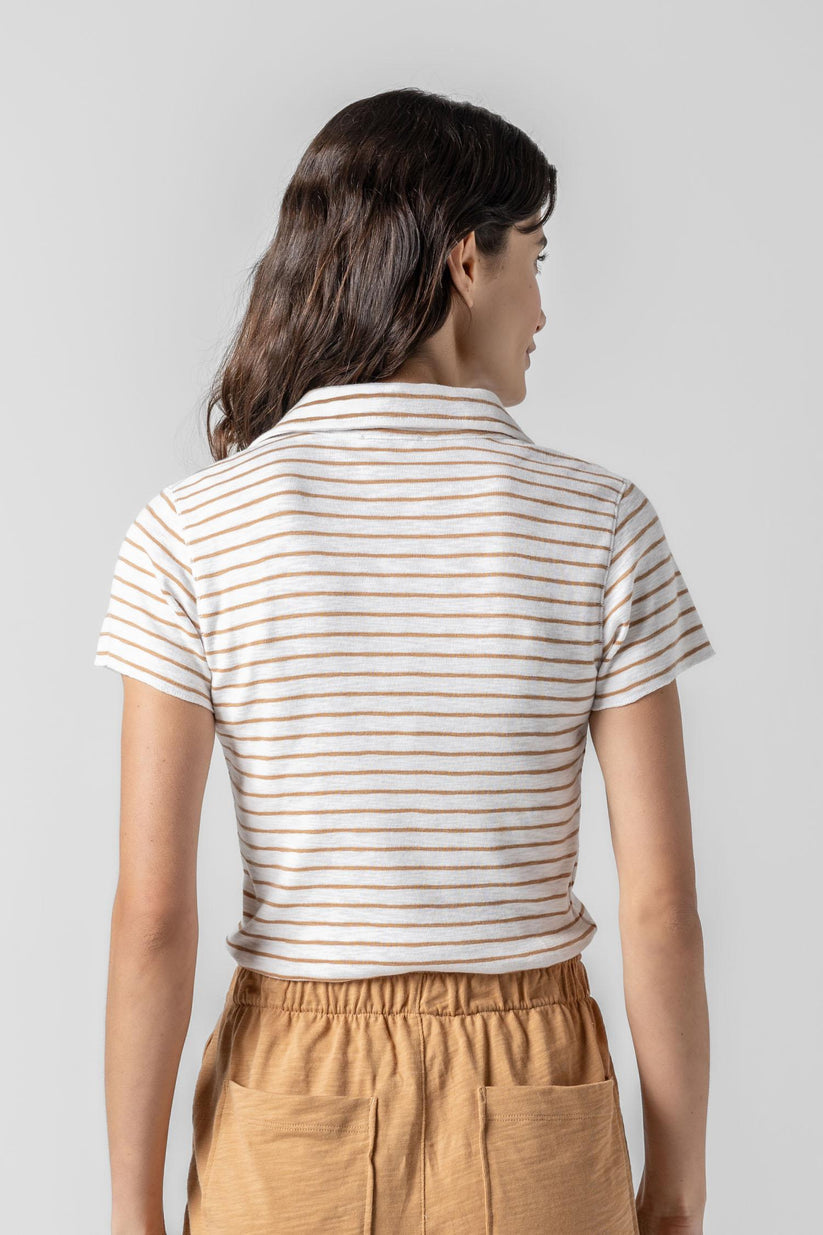 Striped Polo Tee
