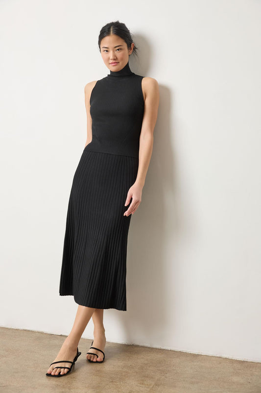 Rib Turtleneck Shell Sweater