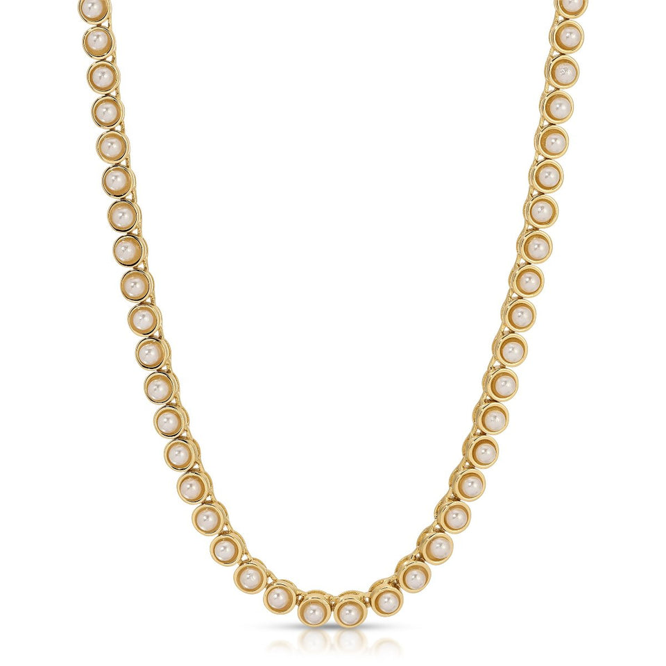 Tennis Necklace Pearl