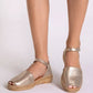 Montserrat Metallic Leather Espadrille