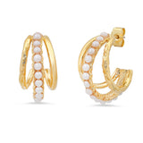 Organic Pearl Triple Hoop