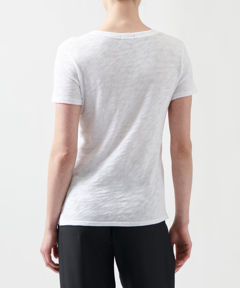 Slub Jersey Schoolboy V-Neck